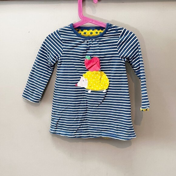Mini Boden Reversible Hedgehog‎ Dress- Size 12-18m - Picture 1 of 5